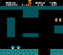 Super Mario Bros. (NES) screenshot: Sometimes you can just avoid the trouble.