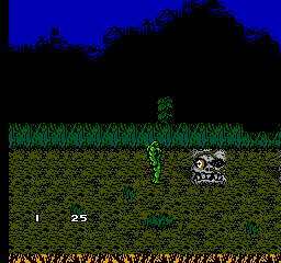 Swamp Thing (NES) screenshot: Giant skulls are never a good sign