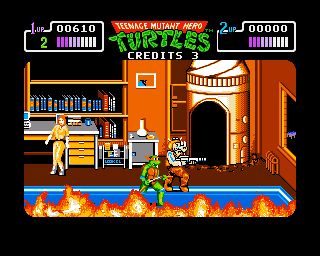 Teenage Mutant Ninja Turtles (Amiga) screenshot: Rocksteady