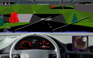 Road & Car: Test Drive III - The Passion: Add-On Disk #1 (DOS) screenshot: Tunnel ahead