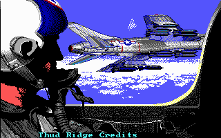 Thud Ridge: American Aces in 'Nam (DOS) screenshot: Background for credits