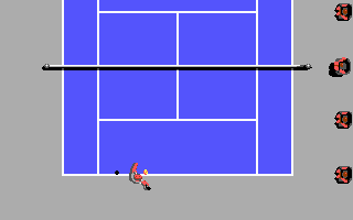Tie Break (DOS) screenshot: Serving (VGA).