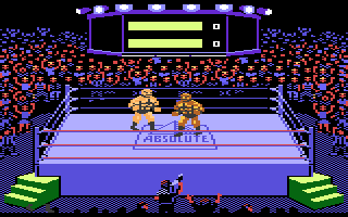 Title Match Pro Wrestling (Atari 7800) screenshot: Beginning a match