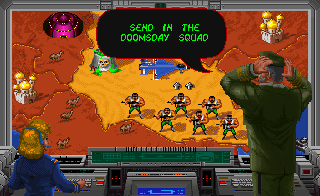 Total Carnage (DOS) screenshot: Mission introduction