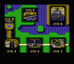 Toxic Crusaders (NES) screenshot: Level map