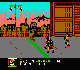 Toxic Crusaders (NES) screenshot: Be careful of the toxic waste...