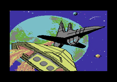 The Transformers: Battle to Save the Earth (Commodore 64) screenshot: Taking off!