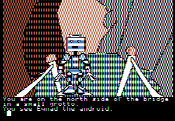 The Tracer Sanction (Apple II) screenshot: meeting with Egnad