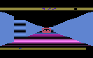 Tunnel Runner (Atari 2600) screenshot: Maze 2: an enemy approaches, better get out of here...
