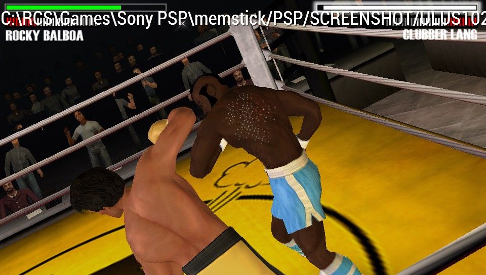Rocky Balboa (PSP) screenshot: "UUUUHHHH What a punishment!!"