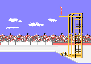 Summer Games (Atari 7800) screenshot: Platform diving