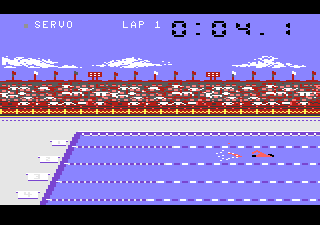 Summer Games (Atari 7800) screenshot: One of the swimming events