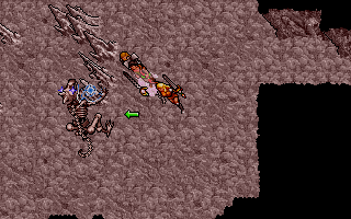 Ultima VII: Part Two - The Silver Seed (DOS) screenshot: Skeleton Dragons are bad news.