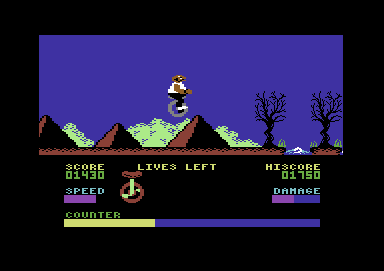 Velocipede II (Commodore 64) screenshot: We're the mountain people