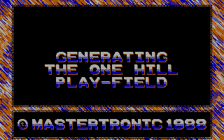 Vectorball (DOS) screenshot: Generating playfield...