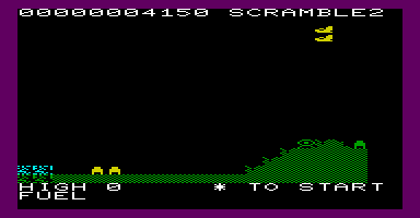 VIC Scramble (VIC-20) screenshot: Ran out of fuel