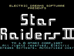 Star Raiders II (ZX Spectrum) screenshot: Loading screen