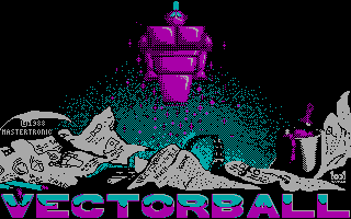 Vectorball (DOS) screenshot: Title Screen (CGA)
