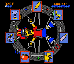 Virtual Bart (SNES) screenshot: Game Selection Menu