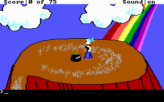 Voodoo Girl: Queen of the Darned (DOS) screenshot: Ah, but what a view. Wasn't it worth it?