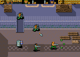 War Zone (Amiga) screenshot: Mission 2 - Enemies are using guided missiles