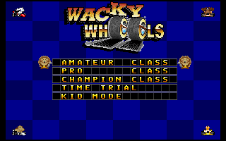 Wacky Wheels (DOS) screenshot: Championship race modes