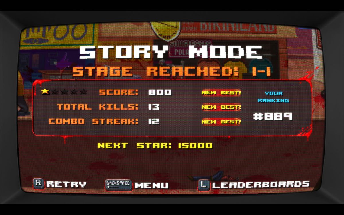 Dead Island: Retro Revenge (Windows) screenshot: Results for a run