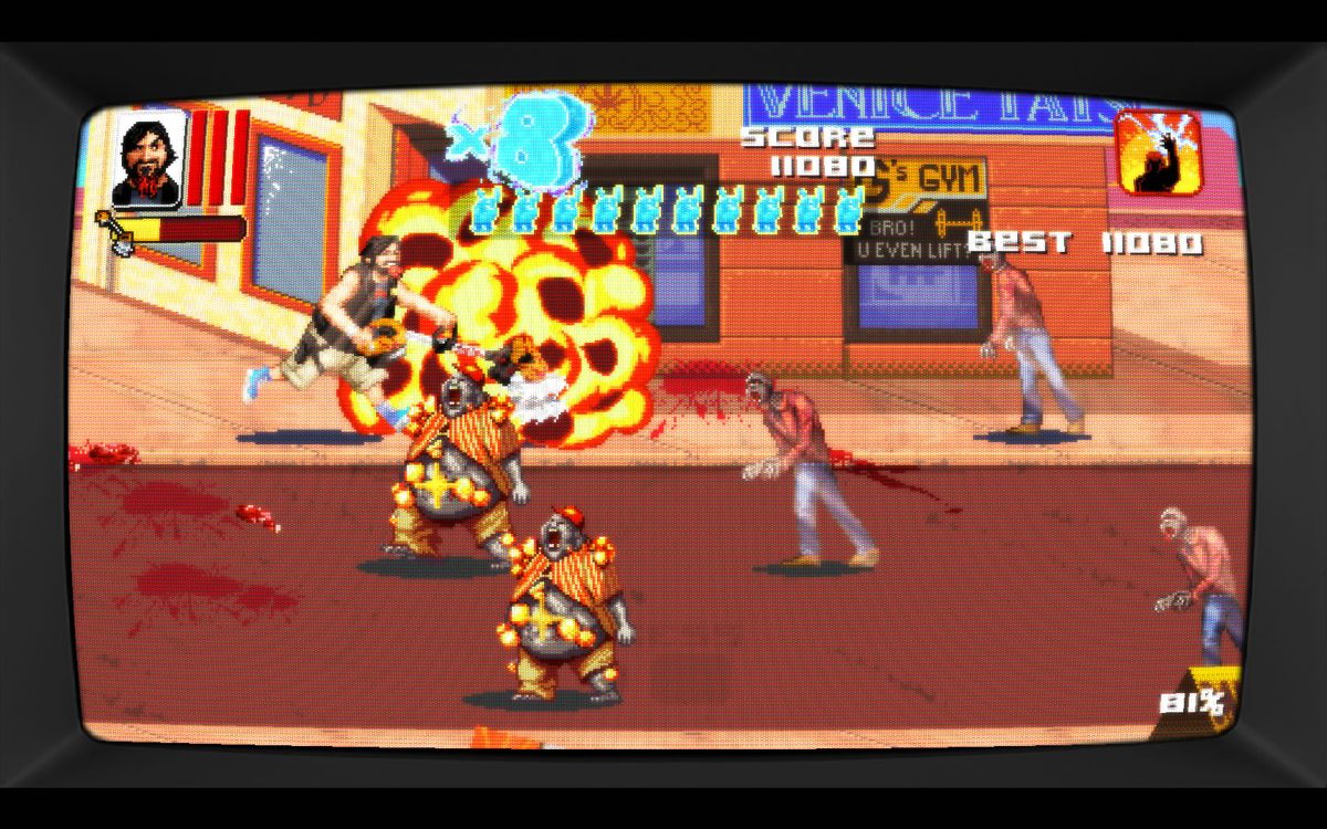 Dead Island: Retro Revenge (Windows) screenshot: With this special attack you are invulnerable.