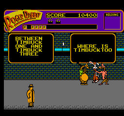Who Framed Roger Rabbit (NES) screenshot: Completing the joke and making the weasels laugh is Roger's only hope!