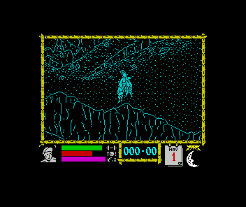 Where Time Stood Still (ZX Spectrum) screenshot: Day and night cause the colours to change
