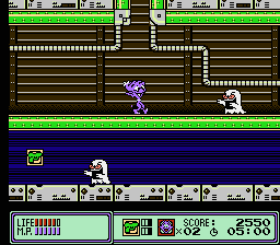 Widget (NES) screenshot: More stage 1 action