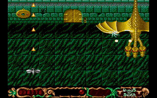 Wings of Death (Atari ST) screenshot: The level boss is a hydra