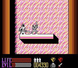 Wizards & Warriors III: Kuros - Visions of Power (NES) screenshot: This is the wizard training course