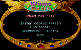 Wings of Death (Atari ST) screenshot: Main menu