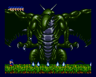 Wiz 'n' Liz (Amiga) screenshot: The Deadly Dragon