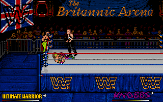 WWF European Rampage Tour (DOS) screenshot: A premature pin attempt
