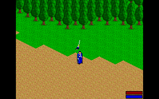 Xiao Ao Jiang Hu (DOS) screenshot: Walking through the forest