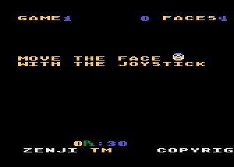 Zenji (Atari 8-bit) screenshot: Part of the game instructions
