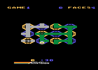 Zenji (Atari 8-bit) screenshot: The first maze is rather small