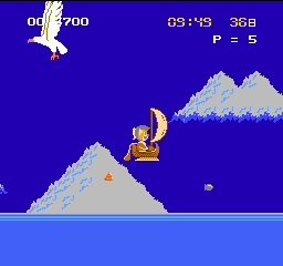 Nagagutsu o Haita Neko: Sekai Isshū 80 Nichi Daibōken (NES) screenshot: Stage 6: Alaska