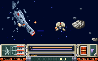 Super Beemger (DOS) screenshot: First Stage.