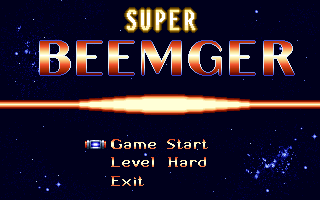 Super Beemger (DOS) screenshot: Main Menu.