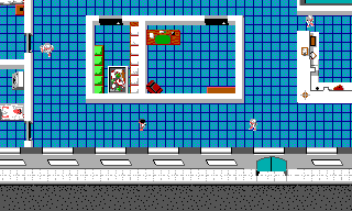 It Came from the Desert (DOS) screenshot: Hospital escape: The exit door is in sight!