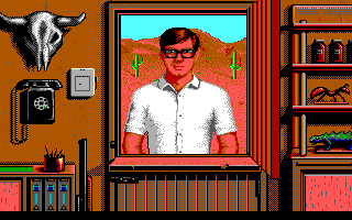 It Came from the Desert (DOS) screenshot: Your neighbor drops by.