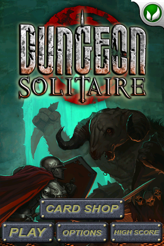 Dungeon Solitaire (iPhone) screenshot: Title Screen