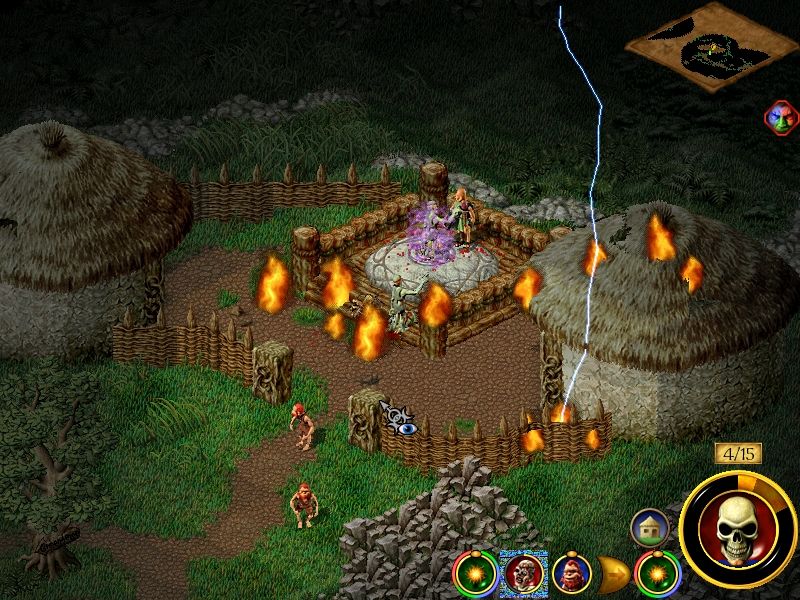 Magic & Mayhem (Windows) screenshot: The forces of nature can be a dangerous enemy.