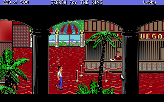Les Manley in: Search for the King (DOS) screenshot: Lobby.