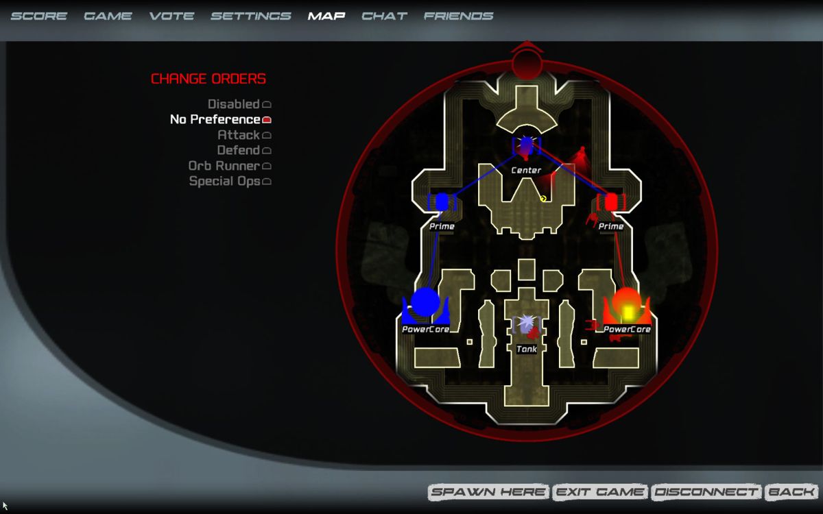 Unreal Tournament III (Windows) screenshot: Level map.