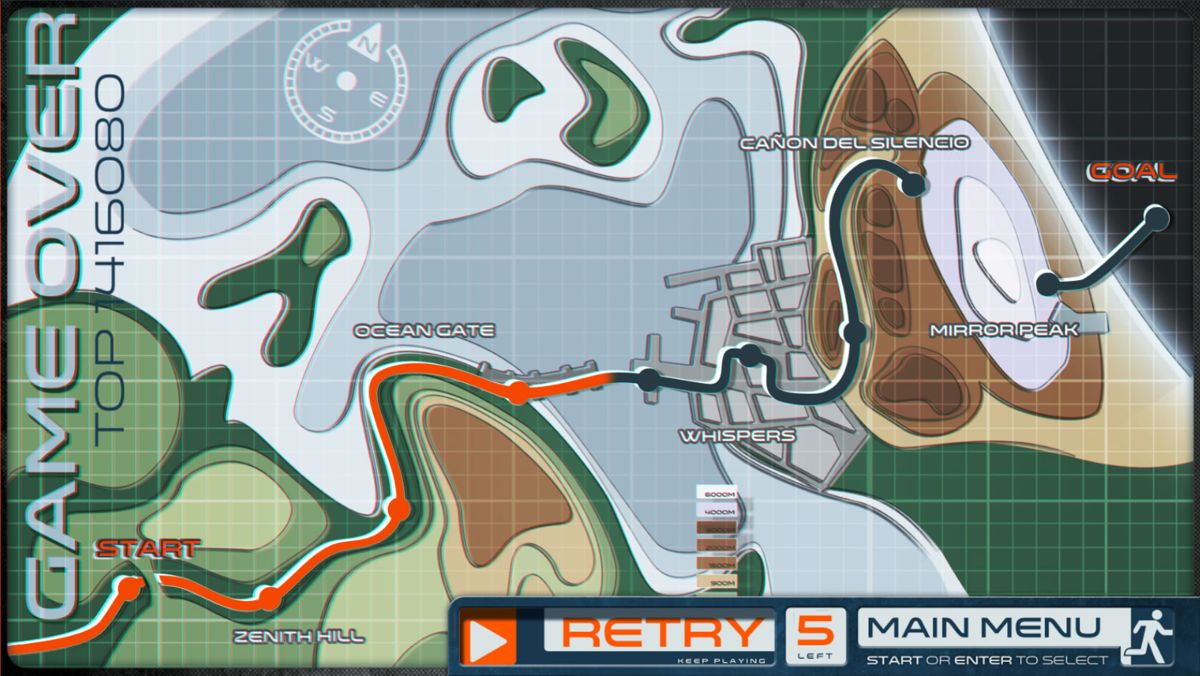 Moto RKD Dash (Windows) screenshot: Progress on the game map