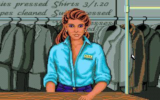 Les Manley in: Search for the King (DOS) screenshot: A clerk.